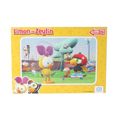 Puzzle NessiWorld CAFRM-5082-5083, cadre citron et olive, 35 pièces
