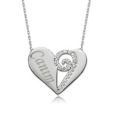 Silver Sweetheart Heart Women's Necklace
