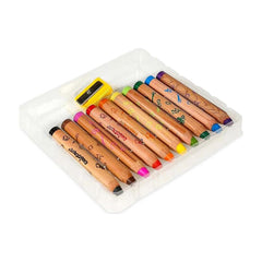 NessiWorld Carioca Baby "3 in 1" Jumbo Wooden Body Crayons 10 Pieces