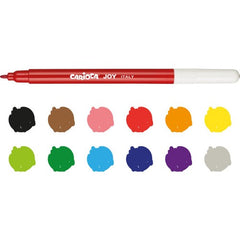 Nessiworld Carioca Joy Super Washable Felt Tip Crayons 12 Pieces