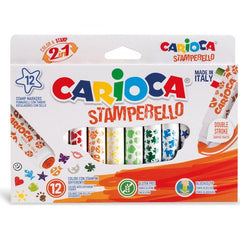 Nessiworld Carioca Stamperello Washable Felt Tip Crayons 12 Pieces