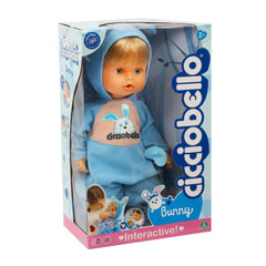 Poupée Nessiworld CCB09001 Lapin Cicciobello, costume et voix, 42 cm