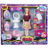 Nessiworld CİNDY DOLL LAVABO TEMİZLK SETLİ BEBEK