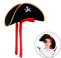 Nessiworld Kids Boy Velvet Jack Sparrow Sailor Captain Jack Pirate Hat 45x16 cm