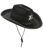 Chapeau de cowboy Nessiworld pour enfants, chapeau de shérif, couleur noire