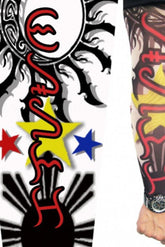 Nessiworld Sock Tattoo Wearable Arm Leg Tattoo Lycra 2 Pieces Model 22