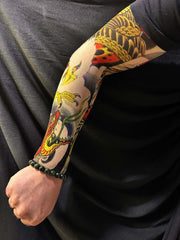 Nessiworld Socks Tattoo يمكن ارتداؤها في الساق الوشم Lycra 2 قطع 23