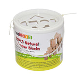 CS-8832 NATURAL WOOD BLOCK 50 PIECES