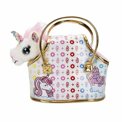 Nessiworld Cutekins Plush Unicorn Lou Lou with Carrying Bag
