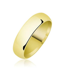 5 mm Flat Domed Gold Silver Wedding Ring