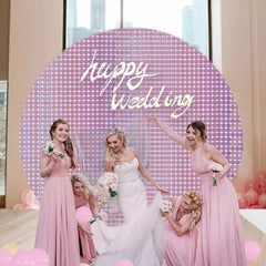 NessiWorld Extra Metalized Rose Gold Color Disco Rectangle Cut Door Curtain Decoration 1x2 Meters