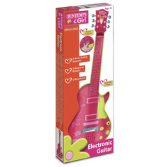 Nessiworld Pink Guitar with Electronic Keys and String Strap