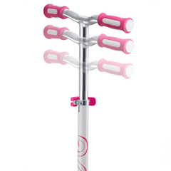 Trottinette blanche éclairée Evo à 3 roues Colour Burst