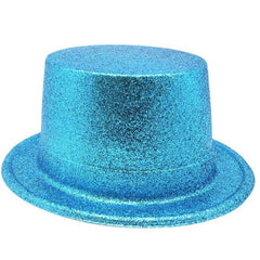 Nessiworld Fluorescent Blue Color Glitter Long Felt Bowler Hat 12 cm