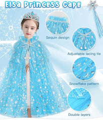 Nessiworld Frozen Elsa Cape Crown Wand and Gloves Set 80 cm