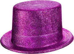 Chapeau de fête cylindrique en feutre pailleté rose fuchsia Nessiworld