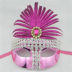 Nessiworld Fuchsia Glitter New Year Party Mask