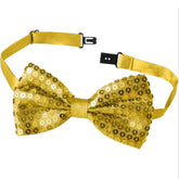 Nœud papillon à paillettes dorées Nessiworld Night Glow 7 x 2 cm