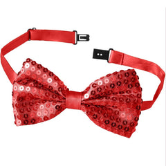 Nœud papillon à paillettes rouge Nessiworld Night Glow 7x2 cm