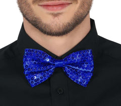 Nœud papillon à paillettes bleu nuit Nessiworld 7 x 2 cm