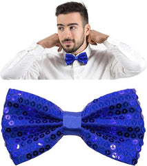 Nœud papillon à paillettes bleu nuit Nessiworld 7 x 2 cm