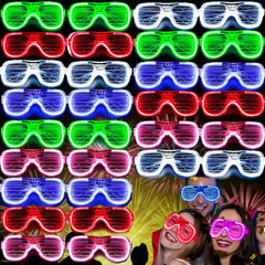 Nessiworld Glow Modèle 3 Lunettes de fête lumineuses fonctionnelles différentes Couleurs mélangées 12 pièces