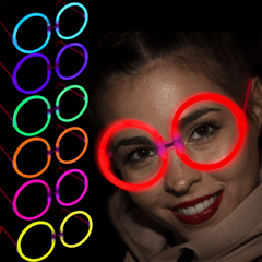 NessiWorld GlowStickPartyGlassesGlowPartyRoundShapedFocusGlasses6Pieces