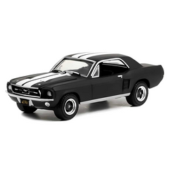 NessiWorld Greenlight 1:64 1967 Ford Mustang Coupe In Black With White Stripes