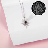 Silver I Love You in 100 Languages North Star Women's Necklace