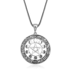 Silver 12 Zodiac Sign Necklace