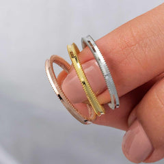 Silver 3 Color Ajda Women's Ring