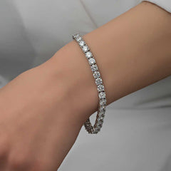 Bracelet femme Waterway en argent et pierre blanche de 5 mm