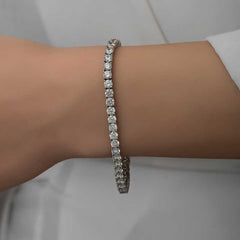 Bracelet femme Waterway en argent et pierre blanche de 5 mm