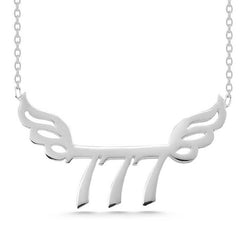 Collier pour femme en argent avec le chiffre angélique 777