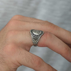 Silver Scales of Justice Men's Ring