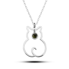 Silver August Birthstone Catwoman Necklace