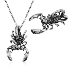 Silver Scorpion Men's Necklace