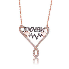 Collier en argent avec inscription « Infini » pour femme