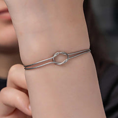 Bracelet femme nœud d'amour en argent