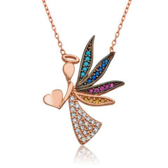 Silver Love Angel Women's Necklace