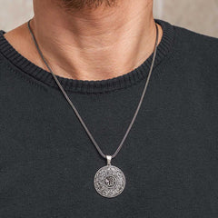 Silver Asr Sura Men's Necklace