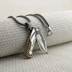 Silver Hunting Knife Men's Necklace