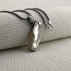 Silver Hunting Knife Men's Necklace