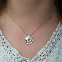 Silver Crescent Star Women's Necklace