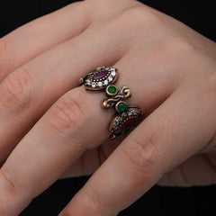 Bague femme en argent ajustable et authentique Shuttle