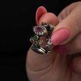 Silver Adjustable Authentic Shuttle Women's Ring