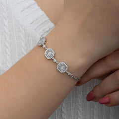 Silver Baguette Women's Bracelet