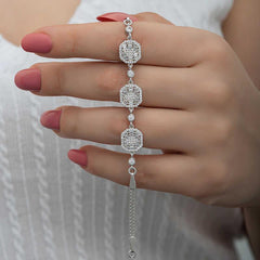 Silver Baguette Women's Bracelet