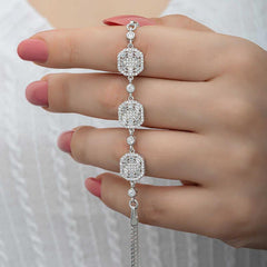 Silver Baguette Women's Bracelet