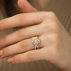 Bague carrée en argent pour femme